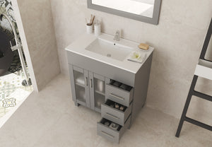 Nova 32" Bathroom Vanity with White Ceramic Basin Countertop