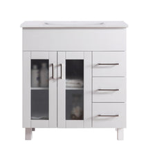 Load image into Gallery viewer, Nova 32&quot; Bathroom Vanity with White Ceramic Basin Countertop