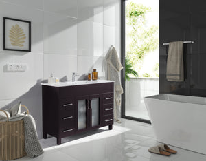 Nova 48" Bathroom Vanity with White Ceramic Basin Countertop