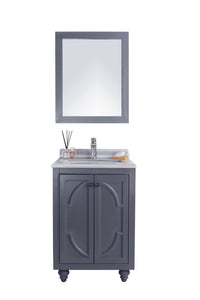 Odyssey 24" Maple Grey Bathroom Vanity with Countertop