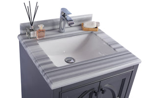 Odyssey 24" Maple Grey Bathroom Vanity with Countertop