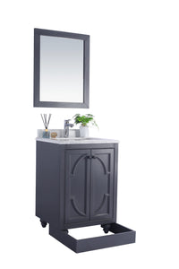 Odyssey 24" Maple Grey Bathroom Vanity with Countertop