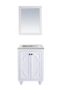 Odyssey 24" White Bathroom Vanity with Countertop
