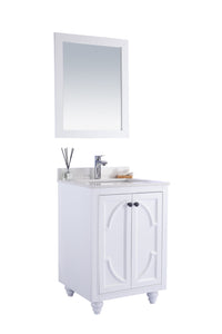 Odyssey 24" White Bathroom Vanity with Countertop