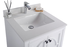 Odyssey 24" White Bathroom Vanity with Countertop