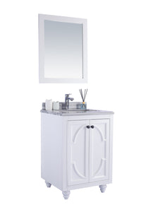 Odyssey 24" White Bathroom Vanity with Countertop