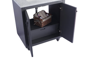 Odyssey 30" Maple Grey Bathroom Vanity with Countertop