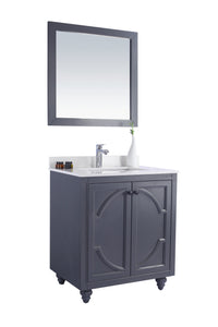 Odyssey 30" Maple Grey Bathroom Vanity with Countertop