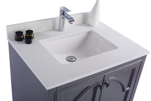 Odyssey 30" Maple Grey Bathroom Vanity with Countertop