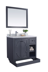 Odyssey 36" Maple Grey Bathroom Vanity with Countertop