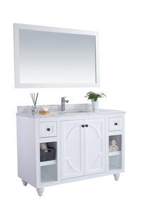 Odyssey 48" White Bathroom Vanity with Countertop