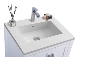 Wilson 24" White Bathroom Vanity with Countertop