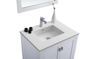 Wilson 30" White Bathroom Vanity with Countertop