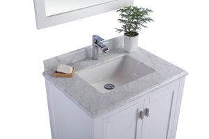 Wilson 30" White Bathroom Vanity with Countertop