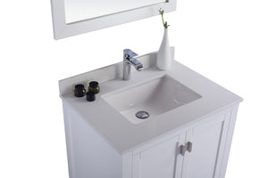 Wilson 30" White Bathroom Vanity with Countertop