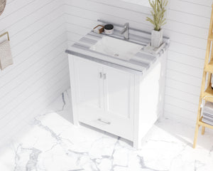 Wilson 30" White Bathroom Vanity with Countertop