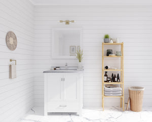 Wilson 30" White Bathroom Vanity with Countertop