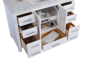 Wilson 48" White Bathroom Vanity with Countertop