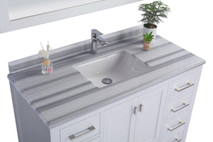 Wilson 48" White Bathroom Vanity with Countertop