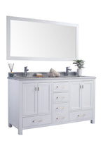 Load image into Gallery viewer, Wilson 60&quot; White Double Sink Bathroom Vanity with Countertop