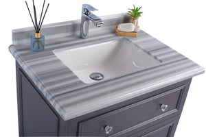 Luna 30" Maple Grey Bathroom Vanity with Countertop