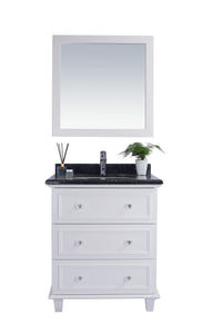 Luna 30" White Bathroom Vanity with Countertop