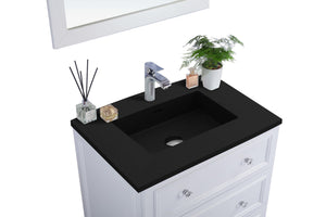 Luna 30" White Bathroom Vanity with Countertop