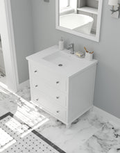 Load image into Gallery viewer, Luna 30&quot; White Bathroom Vanity with Countertop