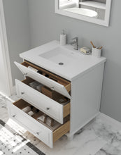 Load image into Gallery viewer, Luna 30&quot; White Bathroom Vanity with Countertop
