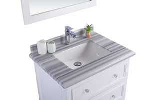 Luna 30" White Bathroom Vanity with Countertop