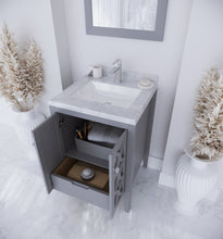 Load image into Gallery viewer, Mediterraneo 24&quot; Grey Bathroom Vanity with Countertop