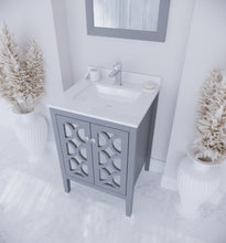 Load image into Gallery viewer, Mediterraneo 24&quot; Grey Bathroom Vanity with Countertop
