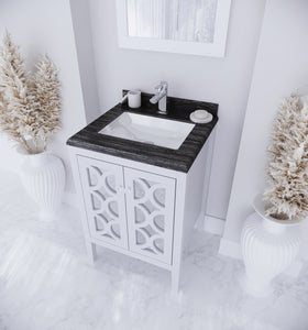 Mediterraneo 24" White Bathroom Vanity with Countertop