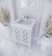 Load image into Gallery viewer, Mediterraneo 24&quot; White Bathroom Vanity with Countertop