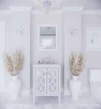 Load image into Gallery viewer, Mediterraneo 24&quot; White Bathroom Vanity with Countertop