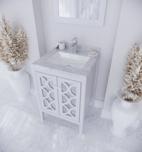 Load image into Gallery viewer, Mediterraneo 24&quot; White Bathroom Vanity with Countertop
