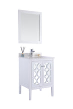 Load image into Gallery viewer, Mediterraneo 24&quot; White Bathroom Vanity with Countertop