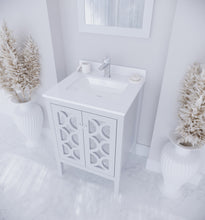Load image into Gallery viewer, Mediterraneo 24&quot; White Bathroom Vanity with Countertop