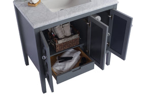 Mediterraneo 36" Grey Bathroom Vanity with Countertop