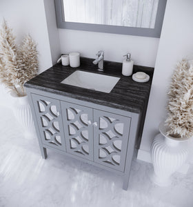 Mediterraneo 36" Grey Bathroom Vanity with Countertop