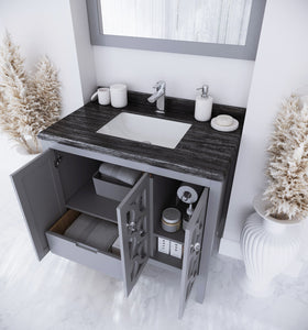 Mediterraneo 36" Grey Bathroom Vanity with Countertop