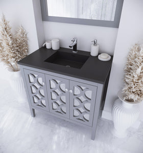 Mediterraneo 36" Grey Bathroom Vanity with Countertop