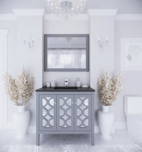 Mediterraneo 36" Grey Bathroom Vanity with Countertop