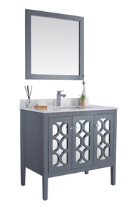 Mediterraneo 36" Grey Bathroom Vanity with Countertop