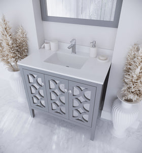 Mediterraneo 36" Grey Bathroom Vanity with Countertop