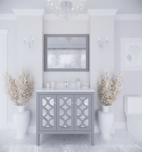 Mediterraneo 36" Grey Bathroom Vanity with Countertop