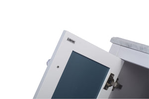 Mediterraneo 36" White Bathroom Vanity with Countertop