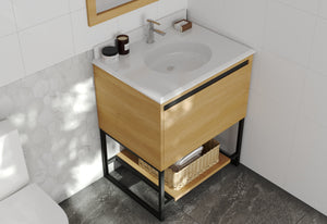 Alto 30" California White Oak Bathroom Vanity with Countertop