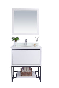 Alto 30" White Bathroom Vanity with Countertop