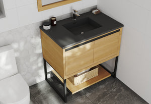 Alto 36" California White Oak Bathroom Vanity with Countertop